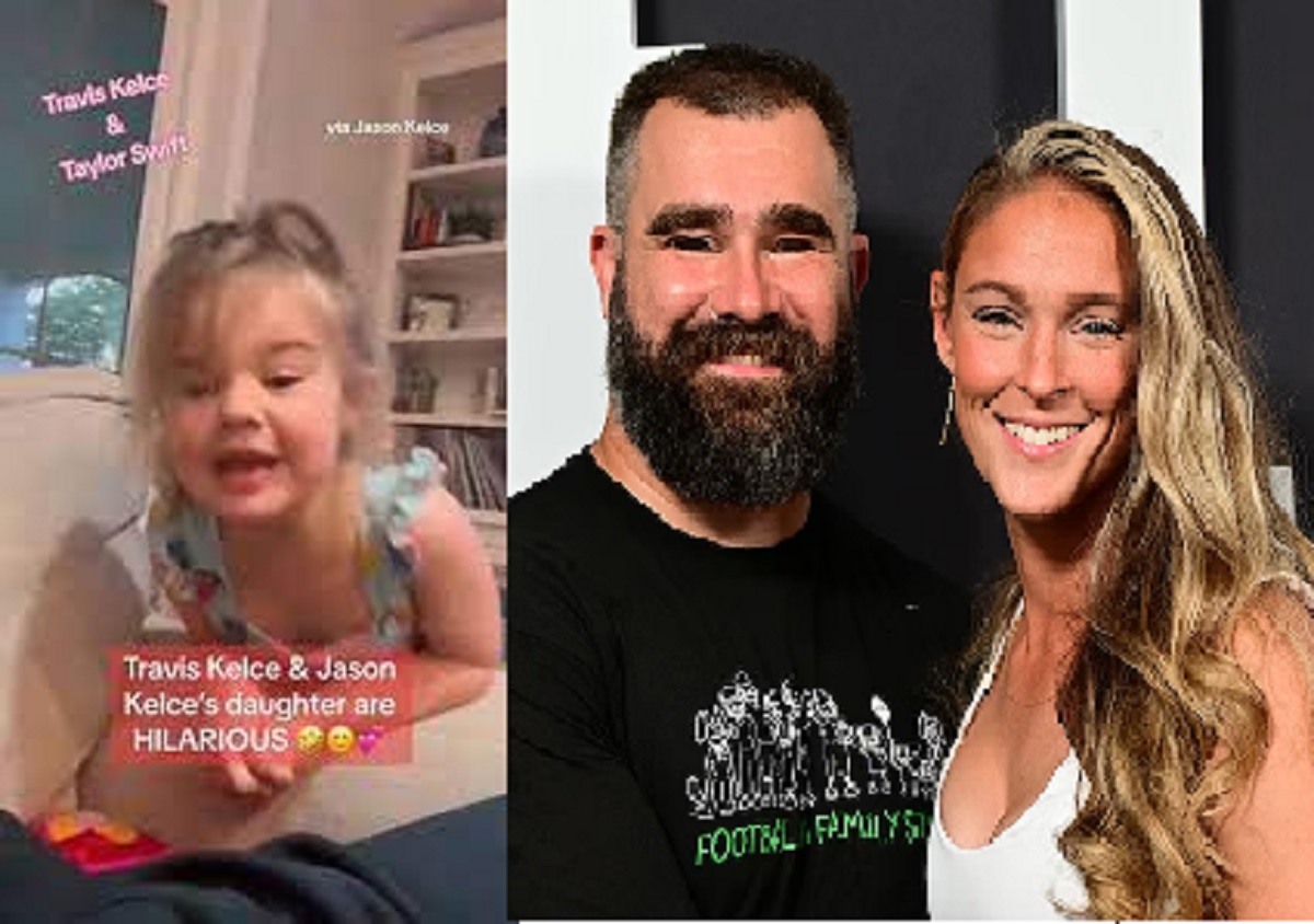 Jason Kelce 4 - year Old Daughter "Wyatt" Expression melt heart when she saw Taylor Swift at the Grammys, receiving award.. "Mom I want to be like her" Says 4 year old Girl