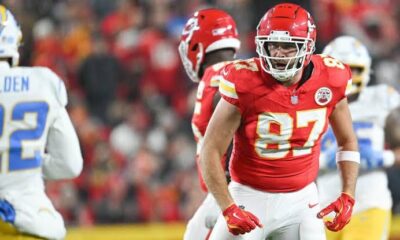 Huge shout out to Travis Kelce, who made history tonight after the Chiefs 19-17 win over the Chargers by becoming the fastest tight end in NFL history to reach 12,000 yards...