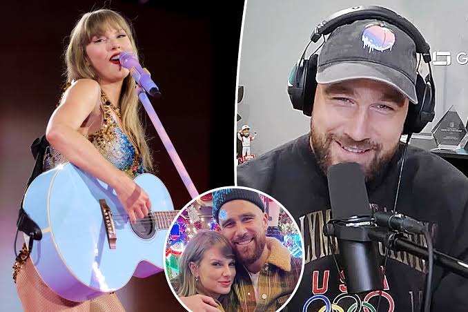 Travis Kelce praised his girlfriend, Taylor Swift, for concluding her almost two-year-long Eras Tour — even though he couldn’t see her perform one last time.