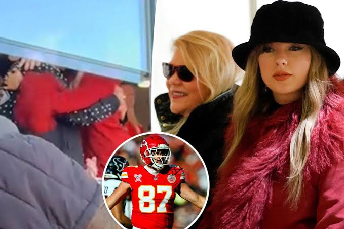 Breaking : Two weeks after she wrapped up the Eras Tour, Taylor Swift celebrated her boyfriend Travis Kelce’s NFL win by sharing an adorable group hug with her mom Andrea Swift and Travis’ mom Donna Kelce...