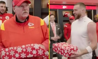 Incredible : Patrick Mahomes and Travis Kelce got Chiefs coach Andy Reid the perfect and precious Christmas gift for ‘Big Red’...