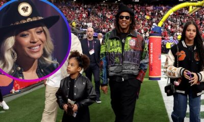 Beyoncé's 7 years old daughter Rumi,steps out with super long hair as she supports big sister Blue Ivy 12 years, on Christmas Day as they stepped out to perform at the NFL Halftime Show...