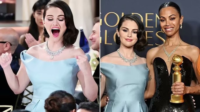 Zoe Saldana wins her FIRST Golden Globe for 'Emilia Perez'; co-star Selena Gomez wins hearts for EPIC reaction...