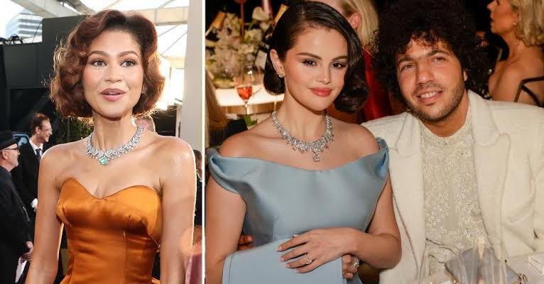 Zendaya's unexpected and hilarious reaction to seeing Selena Gomez's fiancee, Benny Blanco, at the 2025 Golden Globe Awards is rapidly going viral across social media...