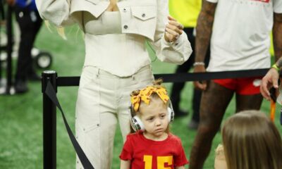 Brittany Mahomes wears all-white corset look and $85K diamond necklace to Super Bowl 2025...