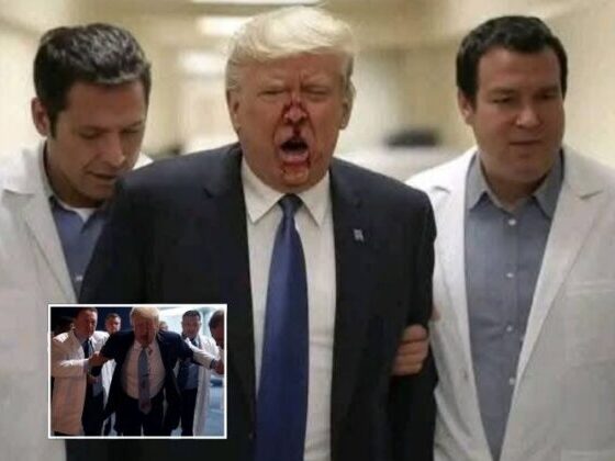 President Of US Donald Trump Has Been Struck In The Face And Rushed To The Hospital After…