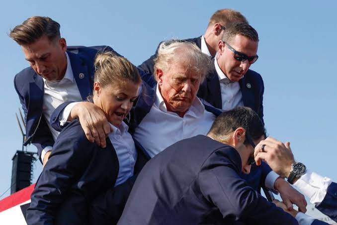 U.S President Donald Trump Has Been Struck In The Face And Rushed To The Hospital After…