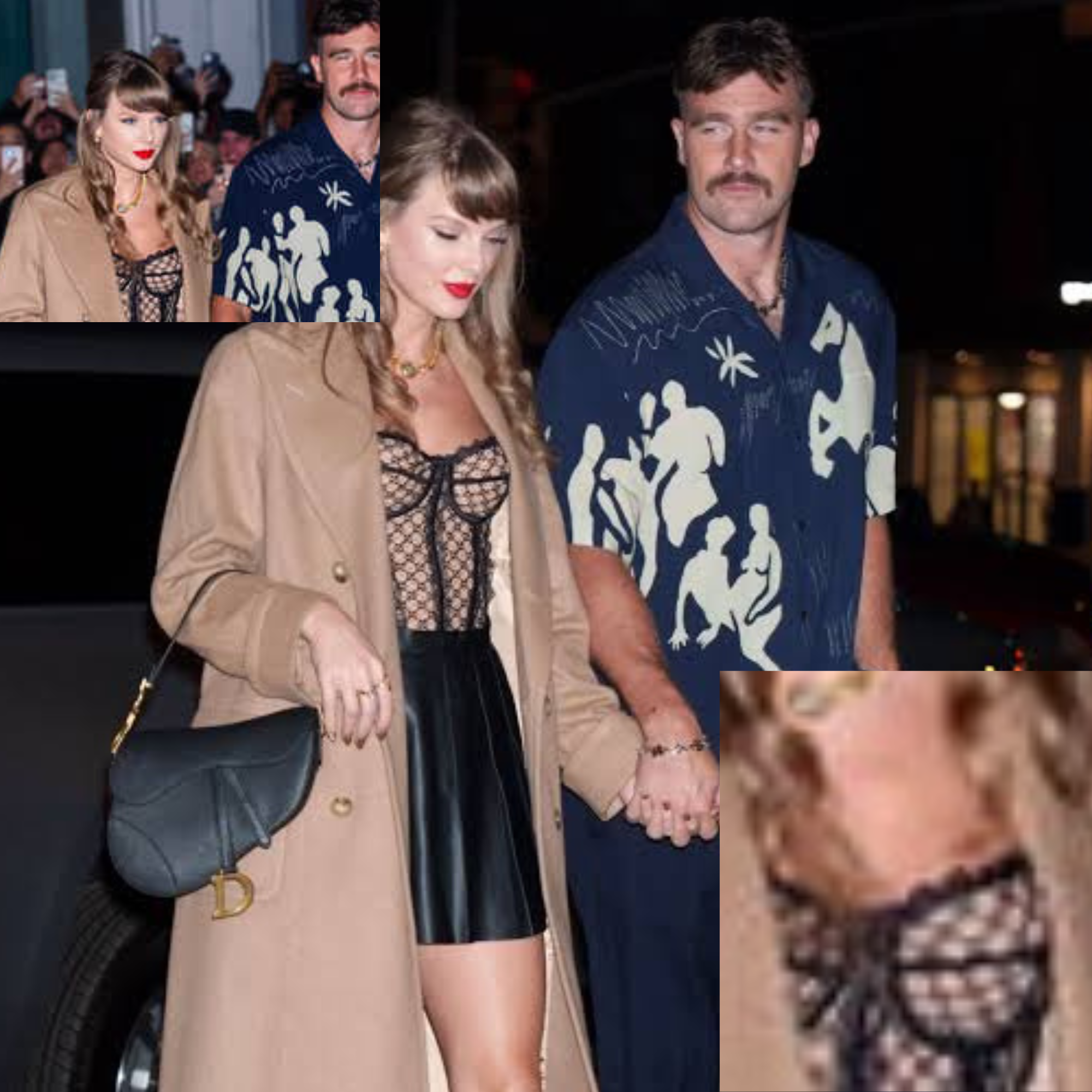 BREAKING: Fans are LOSING IT over a clue on Taylor's CHEST in viral pics from Taylor Swift and Travis Kelce's steamy 1587 Prime Steakhouse bash