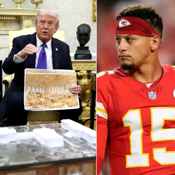 BREAKING: Patrick Mahomes shocked a full charity hall with a sharp, unexpected message aimed at Donald Trump—just hours after the Kansas City Chiefs lost in the playoffs. Speaking for the victims of the Bondi Beach attack, Mahomes had everyone’s attention. “While families are choosing between food and medicine,” he said, “he’s busy picking chandeliers.” The words hit hard. Then came the line that froze the crowd: “If you can’t see a doctor, don’t worry—he’ll save you a dance in his ballroom.” Calm but firm, Mahomes continued: “America doesn’t need another ballroom. We need a backbone.” The room rose to its feet, cheering for nearly a minute. Videos went viral, with fans calling him “the people’s voice—strong, steady, impossible to ignore.” As Mahomes stepped away, he paused and looked back, ready to say more. Silence fell. Whispers spread. Everyone leaned in, waiting. The tension was electric, as if something big was about to happen.